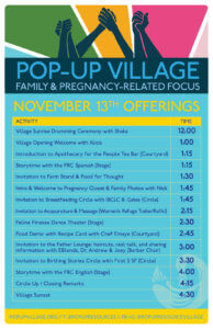 Pop-Up Village Program of Activities - November 2021