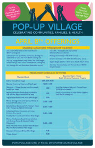 Pop-Up Village Program of Activities
